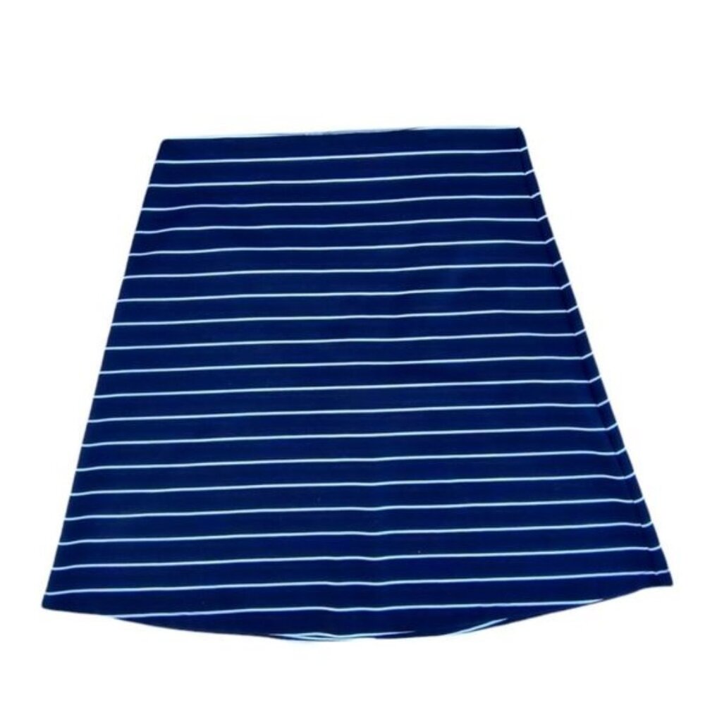 Philosophy A-line Striped Knit‎ Skirt Large Knee Length Modest Blue White Casual